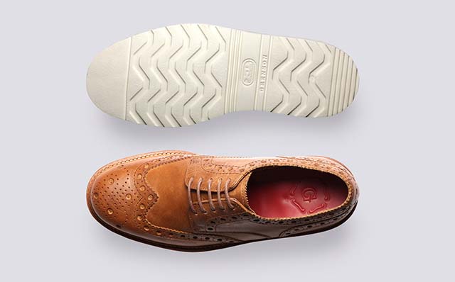 Grenson Archie Mens Brogues in Natural Leather GRS114077